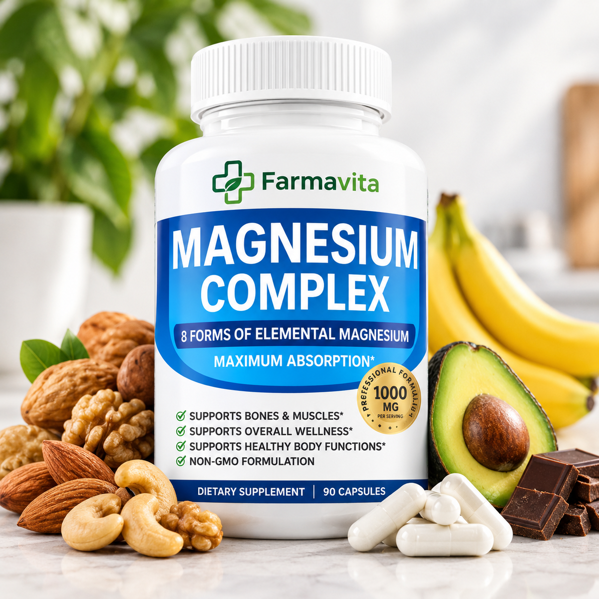Magnesium® 8 en 1 | Fórmula Premium  Farmavita