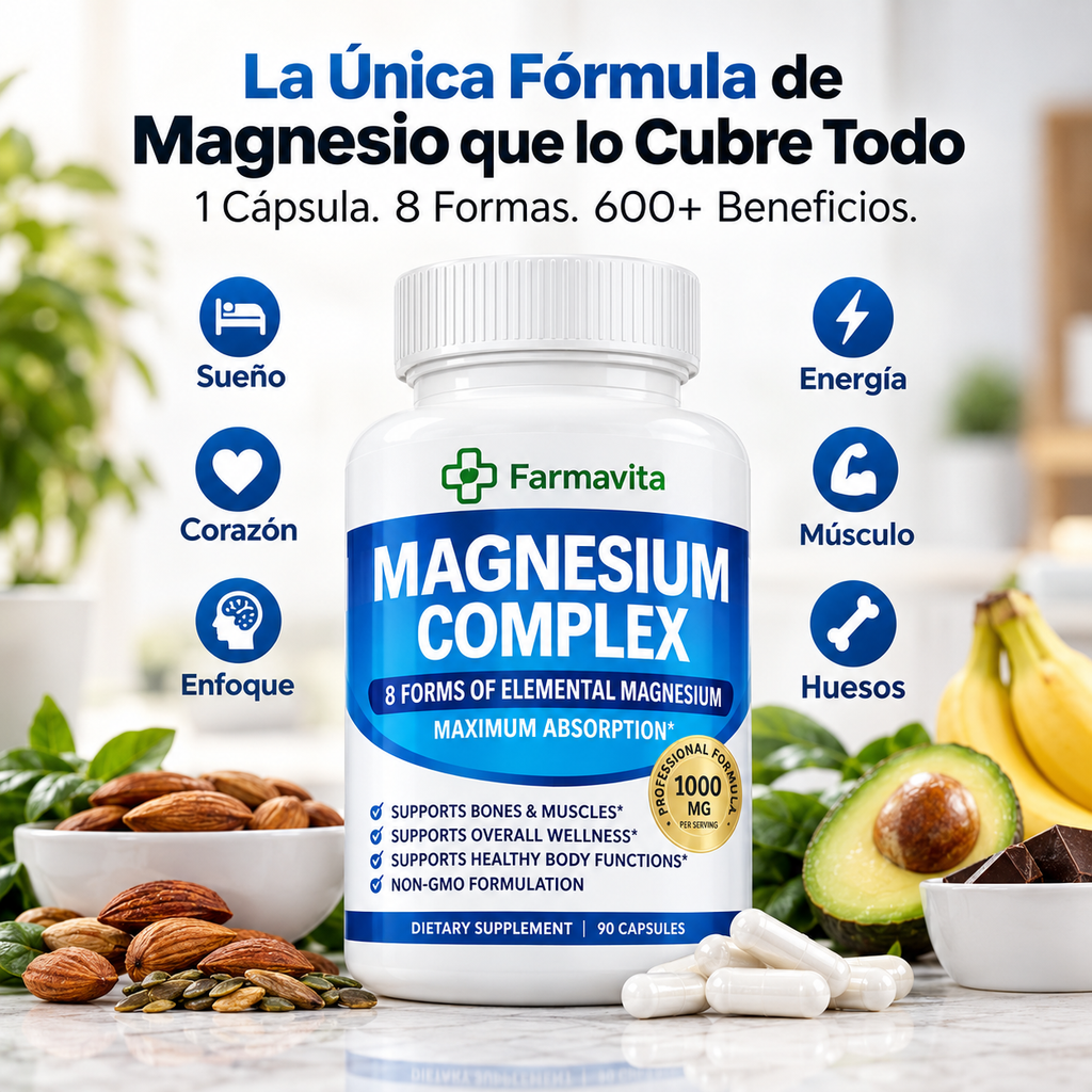 Magnesium® 8 en 1 | Fórmula Premium  Farmavita
