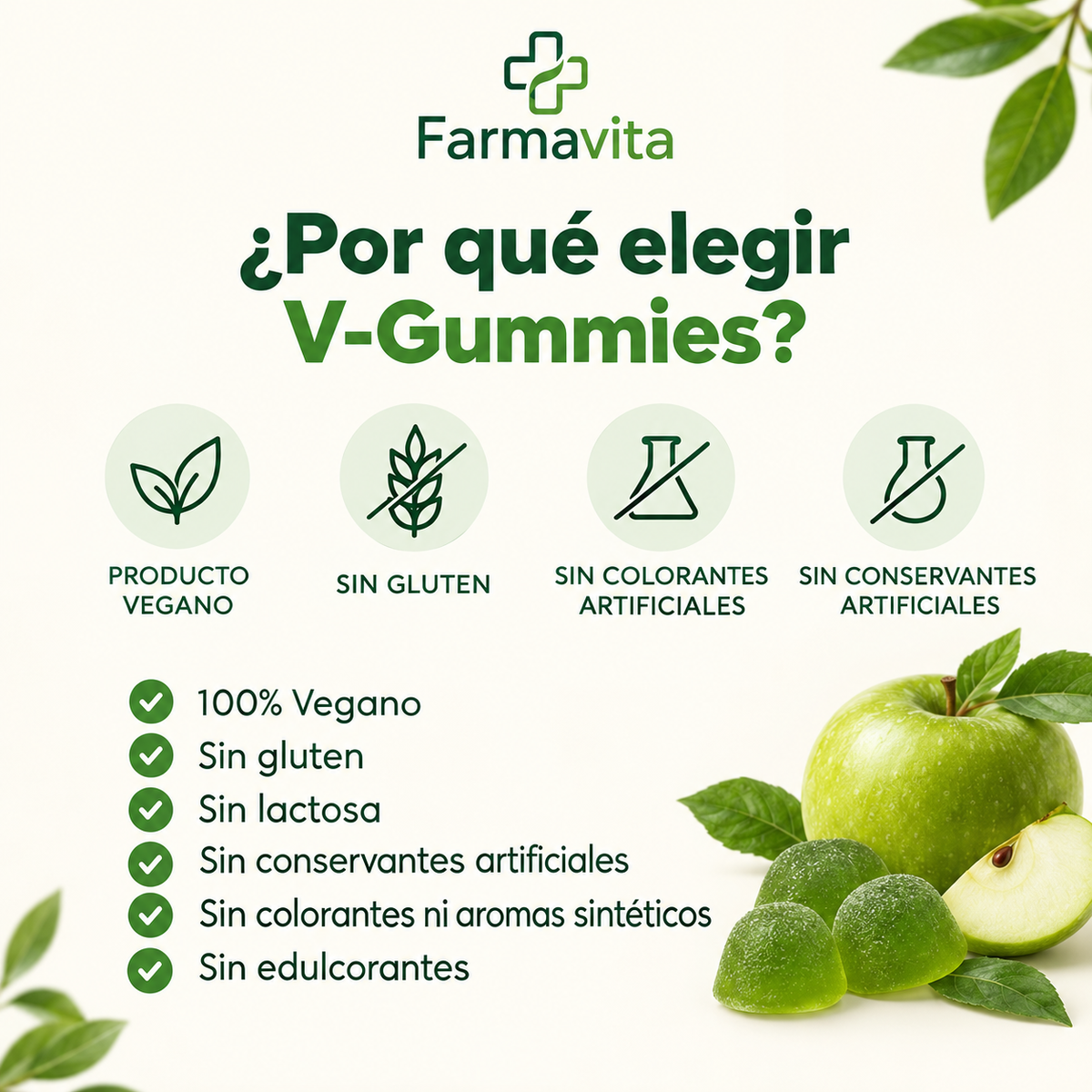 Gummies Vinagre de manzana, pectina y vitamina C